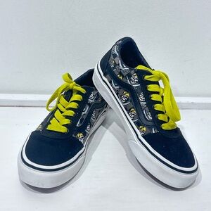 Vans Ward Youth 13 Pirate Check‎ Black White Sneakers Yellow Laces Rare Sample